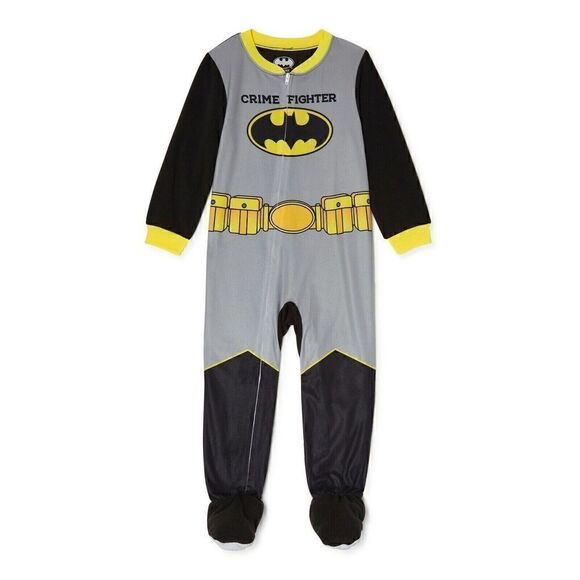 Batman Footed Sleeper Blanket Pajama Boy Size 4T - Picture 1 of 5